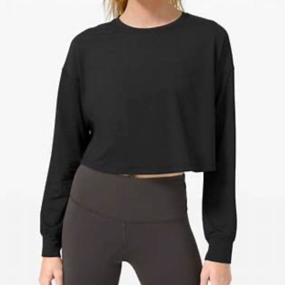 Lululemon Muscle Love Long Sleeve - Black Sz 4